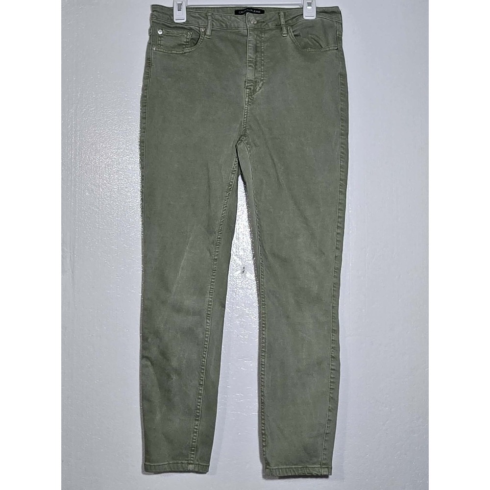 👖 Calvin Klein Jeans Olive Green Skinny Pants Women's 12 Classic‎ 👖